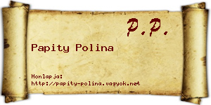 Papity Polina névjegykártya